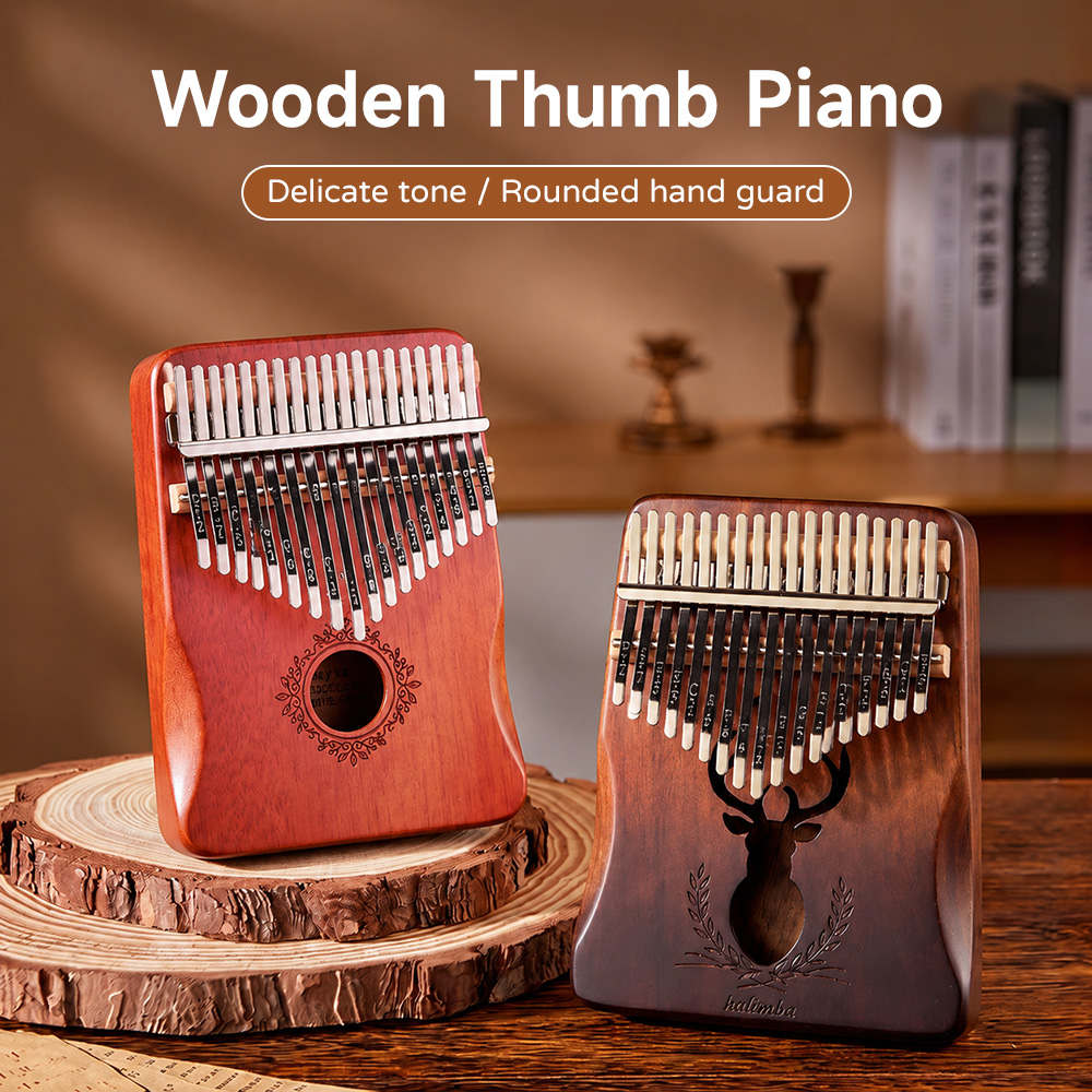 Kalimba Thumb Piano - Kalimba in mogano a 21 tasti,