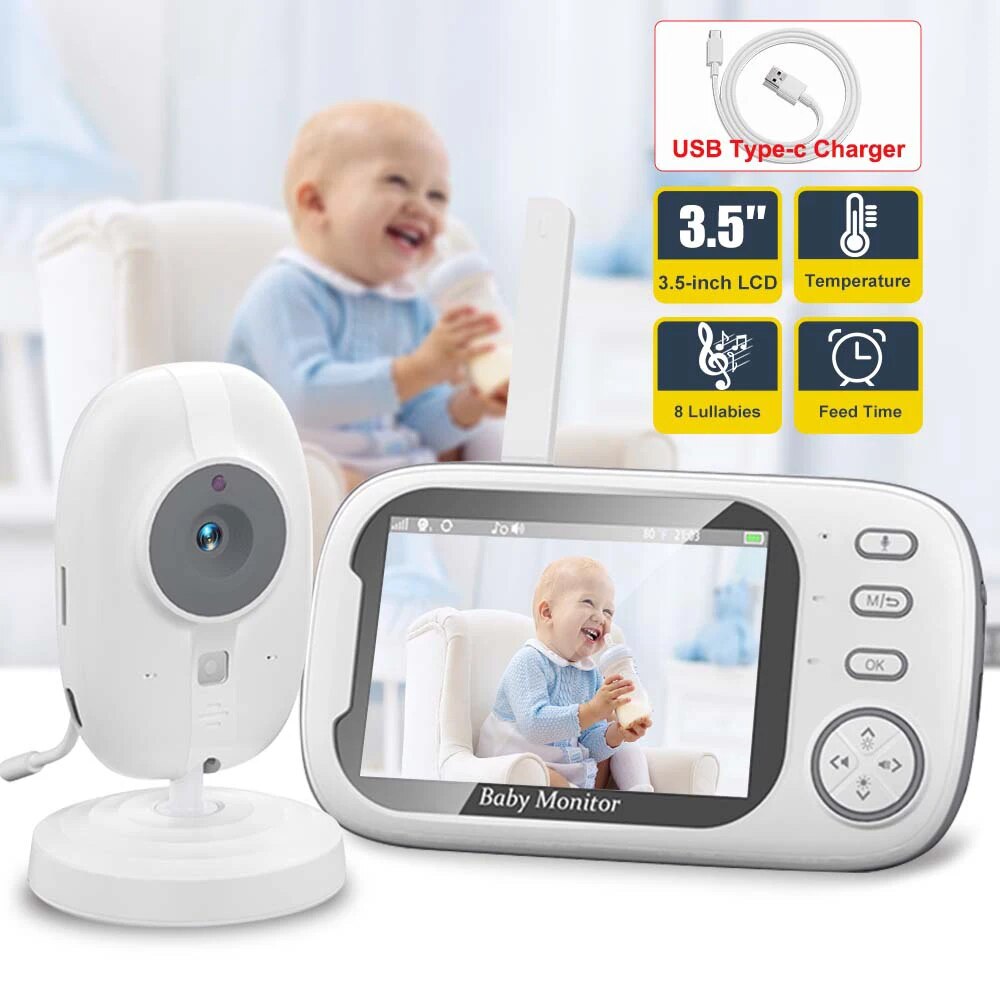 Audio Music Kids - 3.5 ''Video Baby Monitor 2.4G Mother