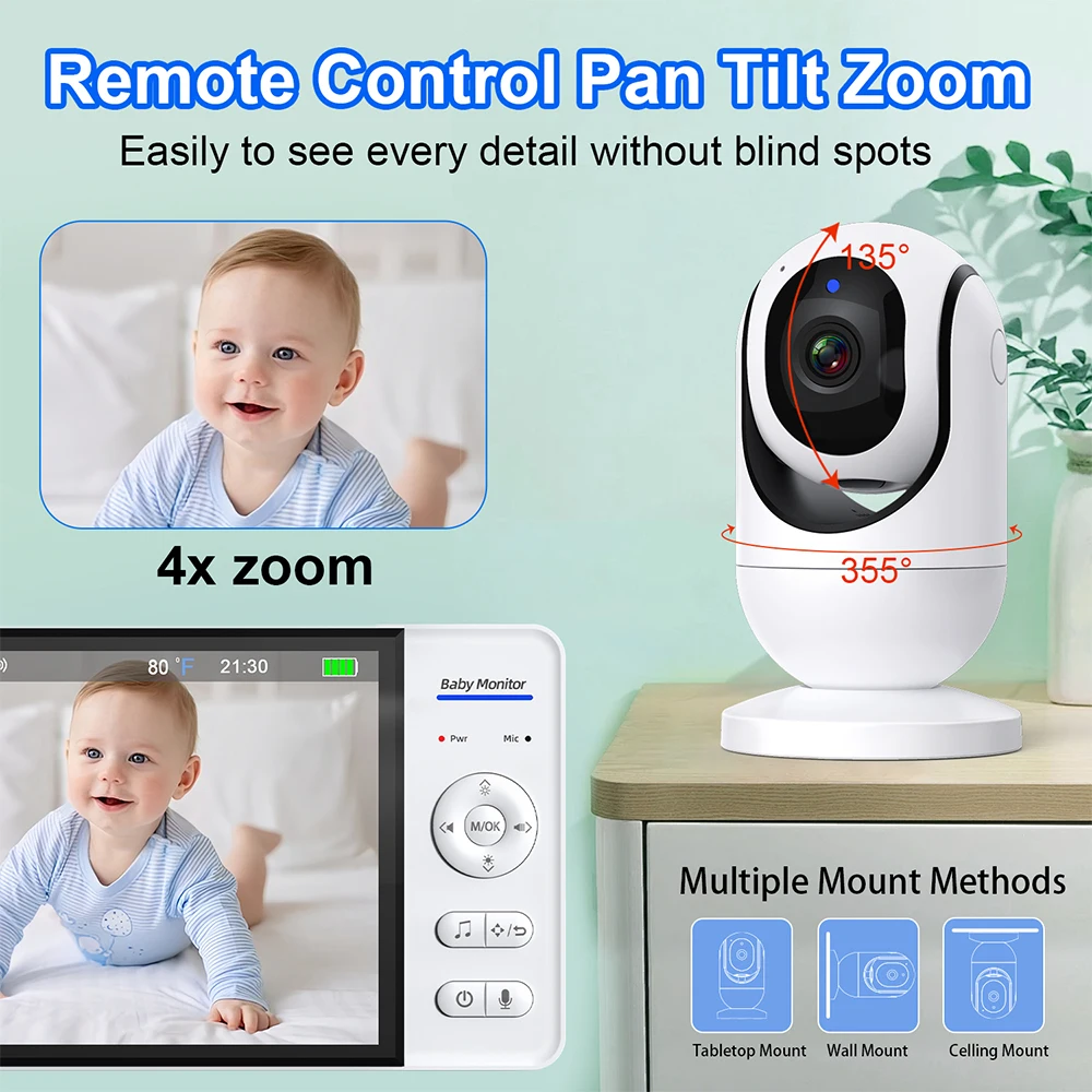 7.0 ''Video Baby Monitor 720P  - Audio Music Kids recensione e prezzo